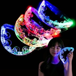 템버린 노래방탬버린 광 조명 업소용 LED 텐버린 5개