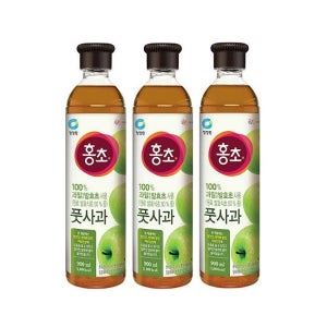 청정원 홍초 풋사과 900ml 3개