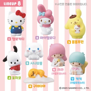 산리오 프렌즈 1 랜덤 피규어 추잉껌 (랜덤발송) 헬로키티 마이멜로디 폼폼푸린 시나모롤 포차코 구데타마 라라 키키
