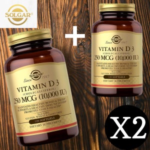 (2병)솔가 비타민D 콜레칼시페롤 1000IU 25mcg 120 베지캡슐 Solgar