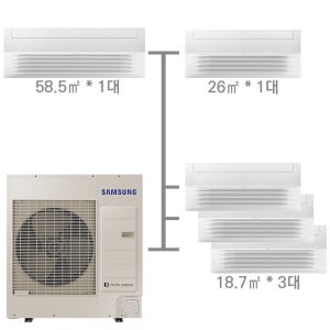 삼성 가정용 무풍 시스템 에어컨 Infinite Line 5실, 140.6㎡, 단배관