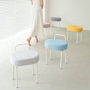 [다니카] 루시드 화장대 스툴 인테리어 카페 침실 패브릭 의자