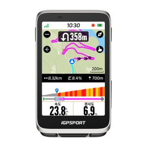 iGPSPORT BiNavi 바이내비 실버 자전거 터치 속도계 내비게이션 GPS 속도계