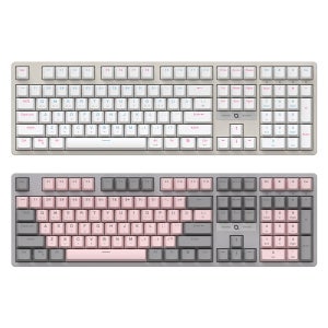 COX CK580 교체축 게이밍 기계식 키보드 그레이핑크, 적축