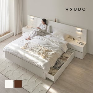 휴도 그윽한 선유 원목형 LED 호텔침대 서랍형 수납침대 LK 라지킹 프레임