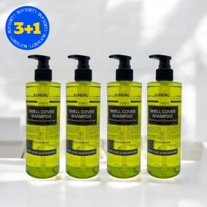 쿤달 청소년 샴푸 올데이 스멜커버 라임바질앤만다린 400ml 4개