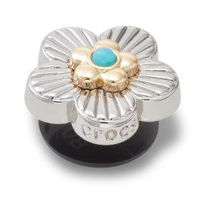 [크록스 본사] 실버 터키석 꽃 지비츠 10015664