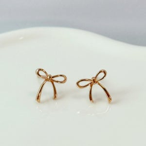 14k 18k 리본 골드 귀걸이 데일리 선물 주얼리