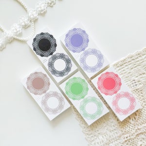 위오린 러블리 레이스 프레임 떡메모지