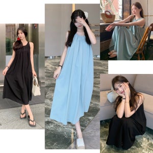 여름 임산부 나시 원피스 여름 임부복 임신복 원피스 백홀 빅사이즈