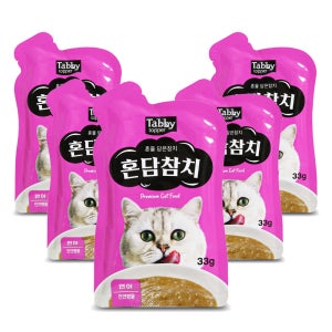 테비토퍼 혼담참치 파우치 고양이간식 연어, 33g, 48개