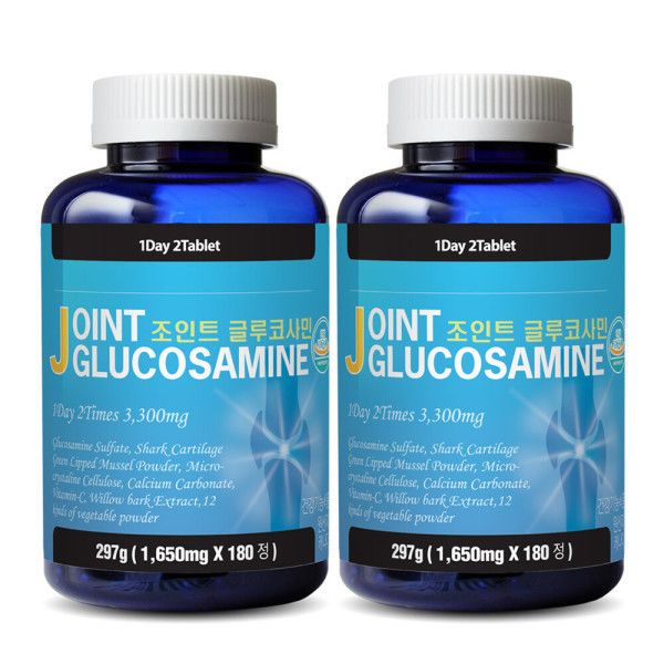 통라이프 조인트글루코사민초록입홍합+상어연골+칼슘3개월2병
