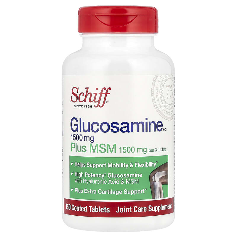 <b>쉬프</b> 글루코사민 플러스 MSM 관절 <b>연골</b> 인대 영양제 1,500mg 150정