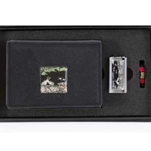 채색송학자개 소가죽명함지갑과 가띠메탈자개USB 8g B 사은품 판촉물