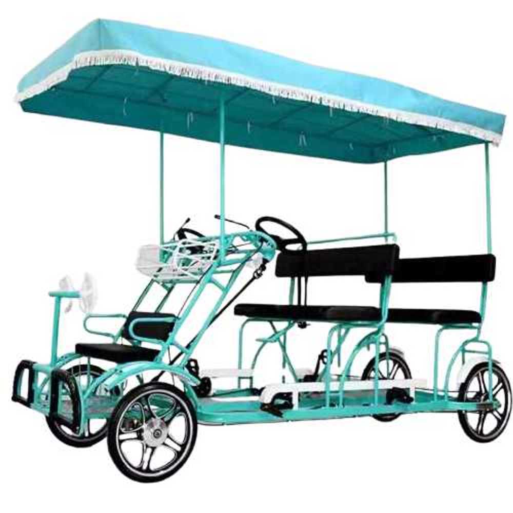 탠덤 자건거 핸드 가족동승 캐노피 브레이크 4륜 싱글 그린