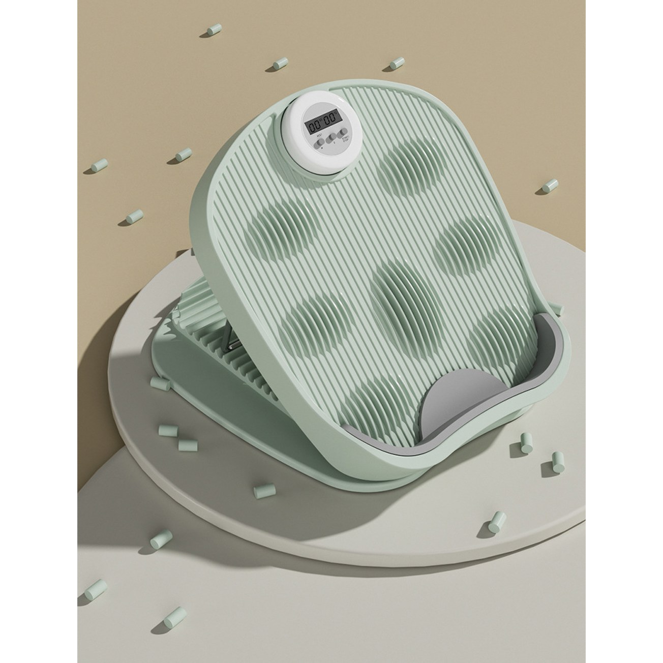 가벼운 종아리 스트레칭 보드 슬라이드 발받침대 하이트 홈트 밸런스 쿠션 <b>다이어트</b> 1 <b>아보</b> 그린 노카운트 16단 조절