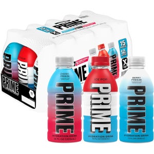 프라임 하이드레이션 3종(체리 프리즈 , 블루 프리즈, 아이스 팝) 스포츠 이온 음료 355ml 15팩