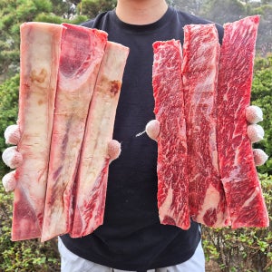 [뼈없는순살] 순살 뼈없는 우대갈비 미국산 소갈비 수입 꽃갈비 캠핑고기 스테이크 700g, 1개