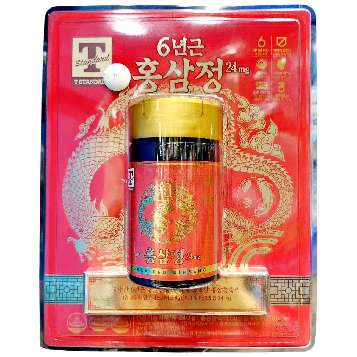 <b>티스탠다드</b> 6년근 홍삼정 24mg 240g