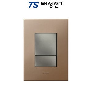 태성전기 르그랑 아테오 직사각3로 2구 스위치 샴페인투톤