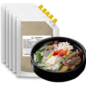 엠에스푸드 한우 우골 농축액 A 순대국밥 돼지국밥 육수, 600g, 5개