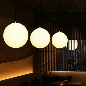 아크릴볼 공 펜던트 500파이 LED 플리커프리 원형 레일 식탁 카페 매장 인테리어 달조명