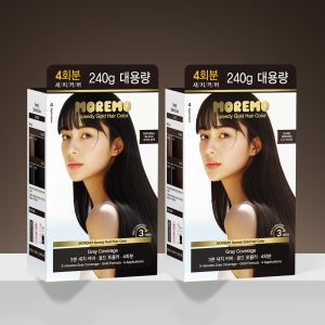 NEW 모레모 스피디 골드 새치 커버 헤어 컬러 염모제 4회분 240g 대용량