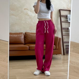 여성 파스텔 와이드 쿨링 스판 바지