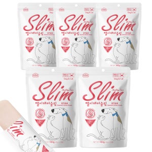 아스쿠 헬시케어슬림 강아지 저칼로리 다이어트 고양이 통살 소세지 간식 닭가슴살, 100g, 5개