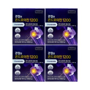 주영엔에스 지성 관절엔 콘드로이친1200 관절연골건강 황산염 900mg x 60정 4상자