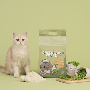 미유박스 크랙 두부모래 고양이모래 그린소이, 2.8kg, 3개