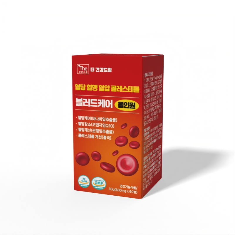 더건강드림 혈당 혈행 혈압 콜레스테롤 블러드케어 올인원 500mg x 60정