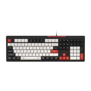 저소음 사무용 키보드 조용한 사무실 예쁜 풀배열 키보드 앱코 MK108 블랙, 멤브레인