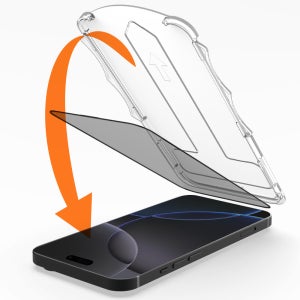 끼움 아이폰 360도 5초 초간단 부착 사생활 보호 프라이버시 필름 풀커버 액정 강화유리 13 프로 맥스 2매 + 가이드틀