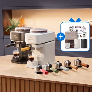 [단독] 필립스 바리스티나 전자동 커피머신 홈카페 세트(넉박스+원두+샷잔+리무버블 스티커)