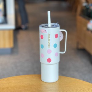 스타벅스 중국 24여름MD 알파카시리즈 도트 미르 스텐 빨대텀블러 946ml