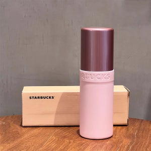 스타벅스 중국 24여름 핑크 립스틱 모양 스테인리스 텀블러 296ml