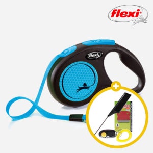 플렉시 네온 뉴클래식 강아지 자동줄 리드줄 테이프 타입 M