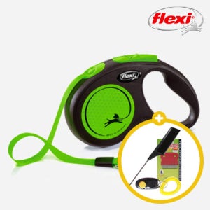 플렉시 네온 뉴클래식 강아지 자동줄 리드줄 테이프 타입 M