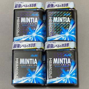 아사히 민티아 슈퍼 쿨 멘솔 민트 잠깨는 졸음 사탕 메가콜드, 50g, 4개