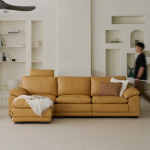 [바이노만 오디너리] 노르만 구스 세미 애닐린 소가죽 소파 (2종/택1)