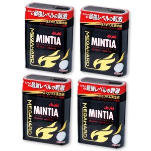 아사히 민티아 슈퍼 쿨 멘솔 민트 잠깨는 졸음 사탕 메가하드, 50g, 4개