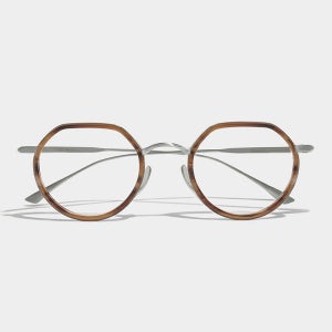 아키하루 58025A 알작은 호피 티타늄안경테 남자 여자 블루라이트차단 역방향코받침 안경