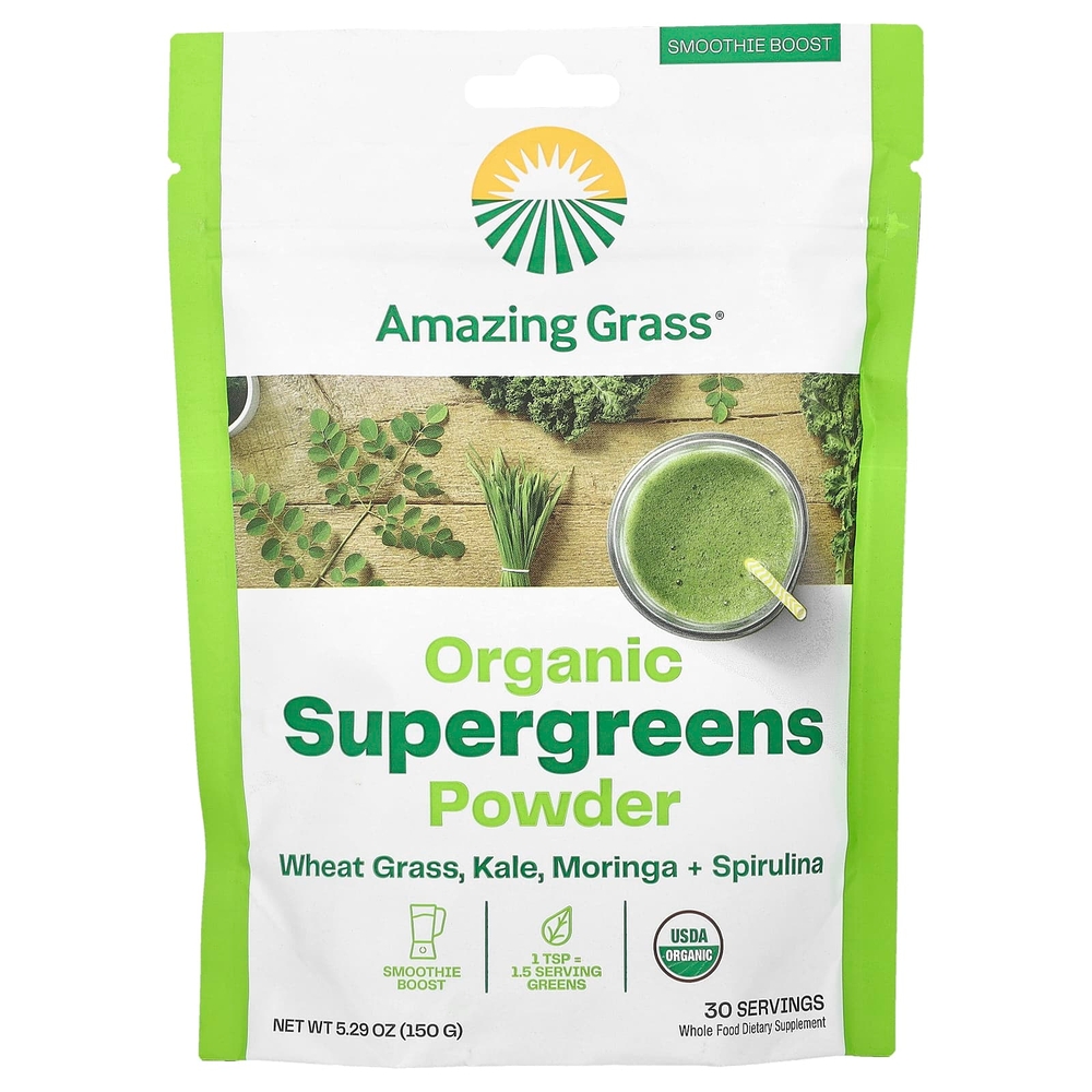 어메이징 그라스 유기농 <b>슈퍼그린 파우더</b> 분말 150g Amaging Grass