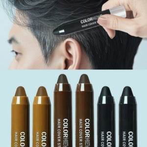 새치 커버 스틱 뿌염 쿠션 셀프 헤어라인 교정 흰머리 바르는 흑채 스틱