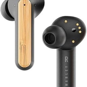 House of Marley Redemption ANC 완전무선 노이즈 캔슬링 이어폰 - 블루투스 마이크 내장 20시간 재생 친환경 소재 시그니처 블랙