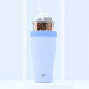 해밀로 아이스커피 대형 텀블러 880ml 스카이블루 컵빙수 텀블러 스텐 보온보냉 얼죽아
