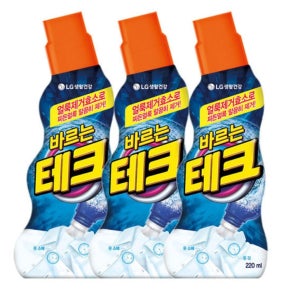 바르는 테크 얼룩제거제 와이셔츠목때 얼룩지우개 220ml 3개