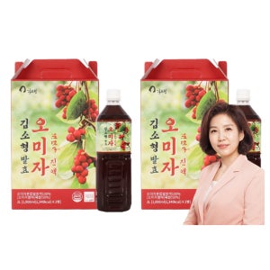김소형 발효 문경 오미자 진액 차 오미자청 원액 엑기스 효능 여름음료 선물세트 1L 4병