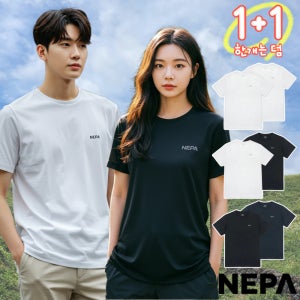 네파 티셔츠 (1+1) 냉감 남자 여자 반팔 스포츠 쿨티